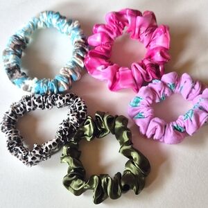 Thick Skinny Scrunchies 5pc  For Long Heavy Hair